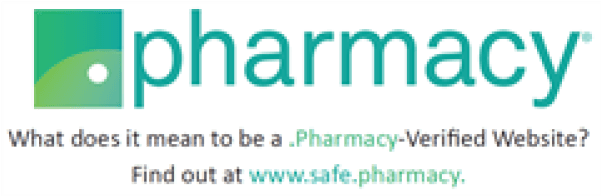 Green square with pharmacy written in green next to it and What does it mean to be a Pharmacy-Verified Webite? Fine out at www.safe.pharmacy.com written below.